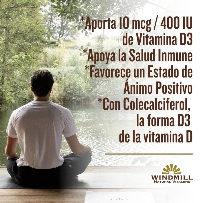 Vitamina D3 10 mcg (400 UI) (250 tabs), Windmill