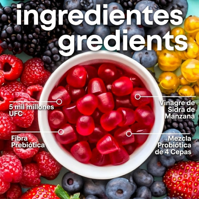 Probiótico para Mujeres Light & Clean HerOwn® Sabor Frutos Rojos (60 gomitas), Windmill