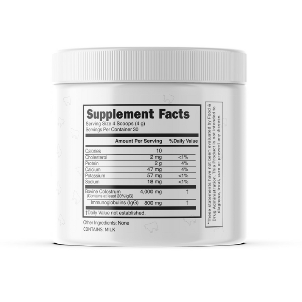 CC Calostro Bovino 4000 mg (120g/ 4.23oz), Humble