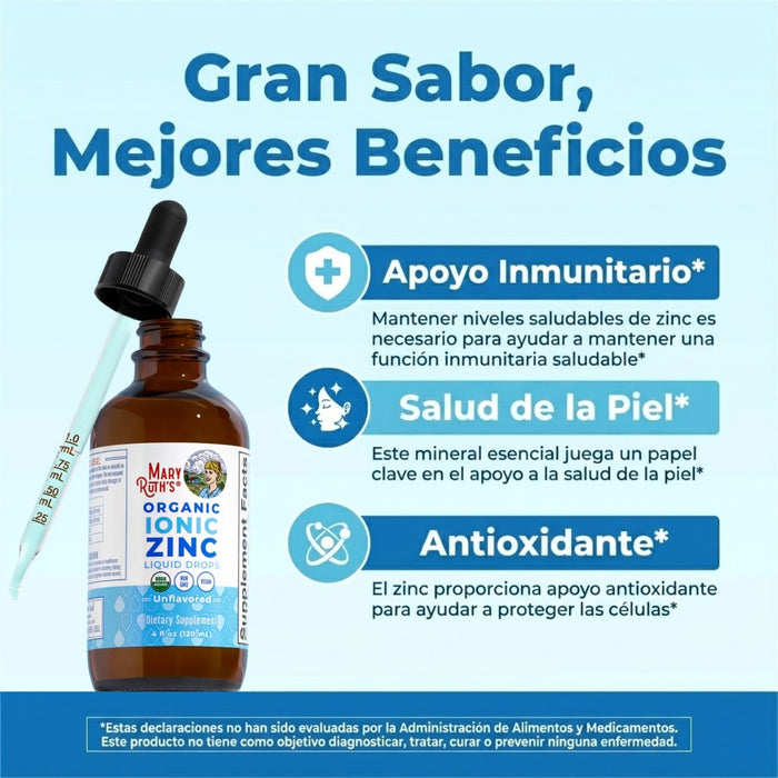 Zinc Ionico, Liquido 120 ml (4 fl oz), Mary Ruth's