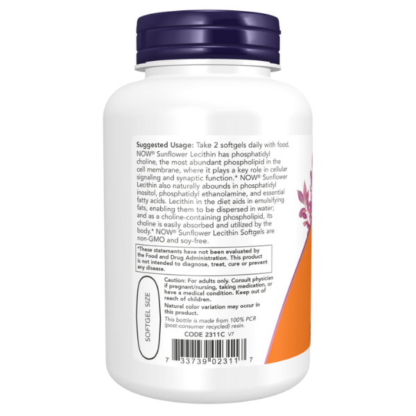 Sunflower Lecithin 1200mg (100 Softgels) soy free / Sunflower Lecithin 1200 mg