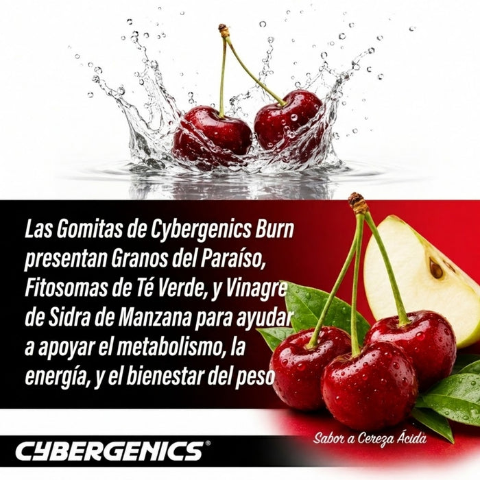 Quemador de Grasa Sabor Cereza Cybergenics® (60 gomitas), Windmill