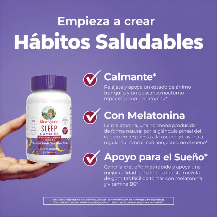 Melatonina para Dormir (60 gomitas), Mary Ruth´s