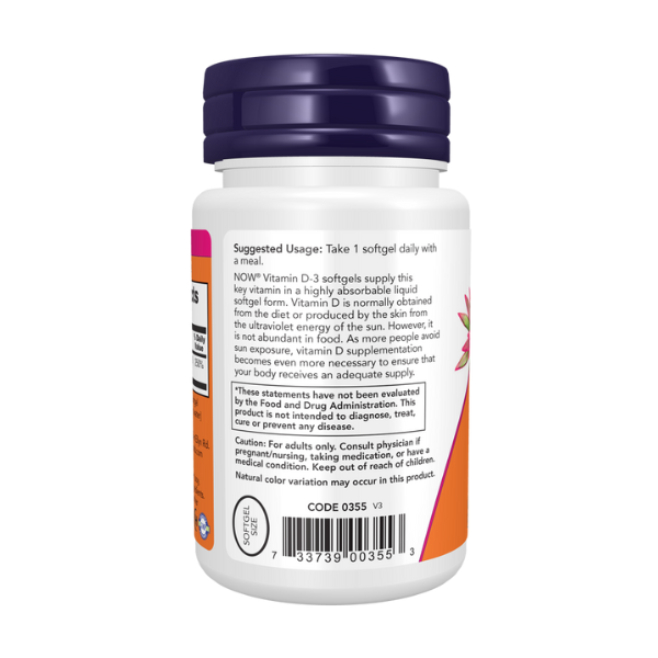 Vitamina D3 2000 UI Alta Potencia (240 softgels)