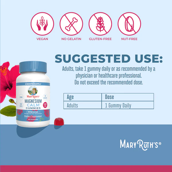 Magnesio (60 gomitas), Mary Ruth´s