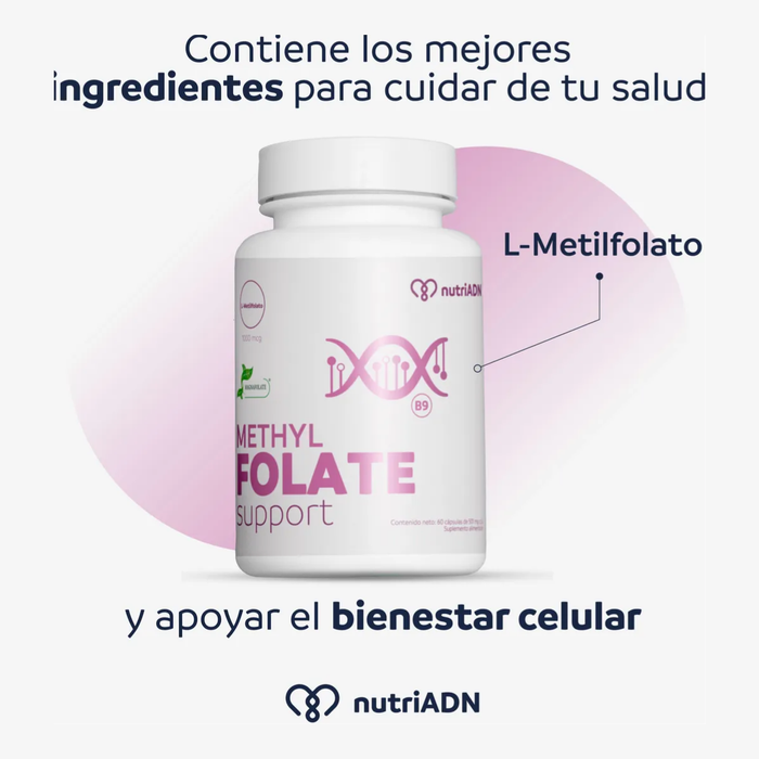 Salud Hormonal Femenina, Methyl Folate Support (60 caps), NutriADN
