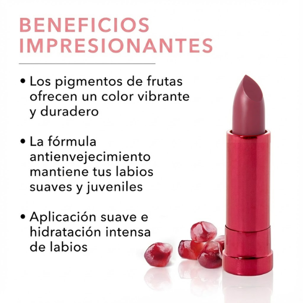 Labial Hidratante con Aceite de Granada y Fruit Pigmented® Black Rose (0.15 oz 4.5 g), 100% Pure