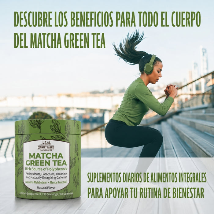 Matcha Antioxidantes Sabor Matcha Country Farms® (60 gomitas), Windmill
