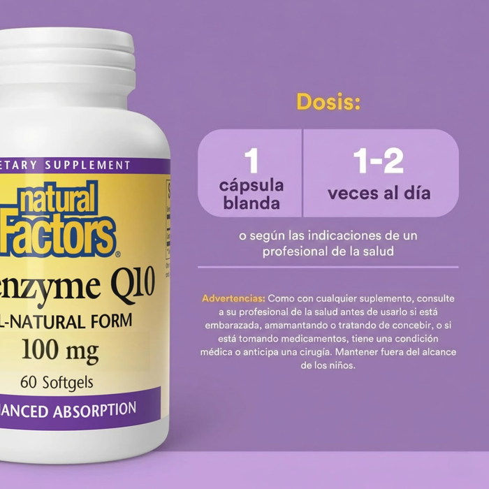 Coenzima Q10 100 mg (30 softgels), Natural Factors