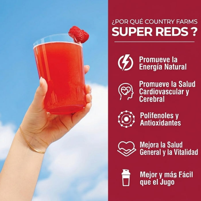 Apoyo Inmunológico Super Reds Sabor Frutos Rojos Country Farms® (200 g), Windmill