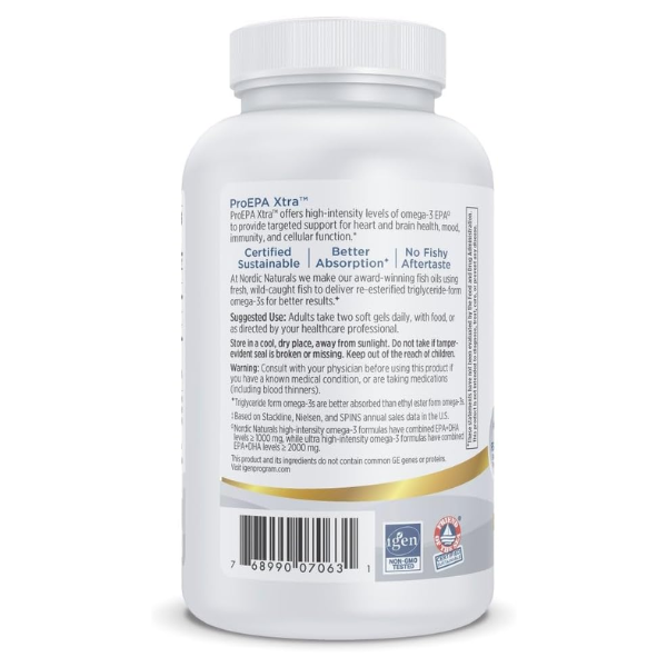 EPA 1060 mg DHA 260 mg ProEPA Xtra™ (120 softgels), Nordic Naturals