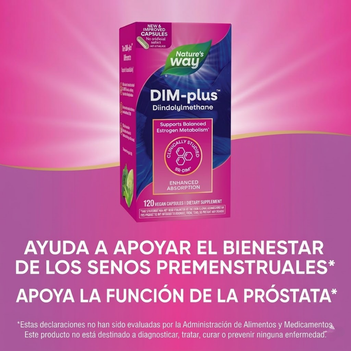 Metabolismo de Estrógenos Dim-Plus™ (60 veg caps), Nature's Way