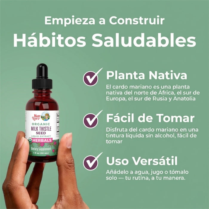 Cardo Marino Organico, Liquido 30 ml (1 fl oz), Mary Ruth's