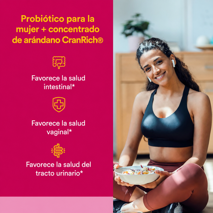 Ultimate Probiotico para Mujeres de Uso Diario 12 Billones (60 vcap), Natural Factors