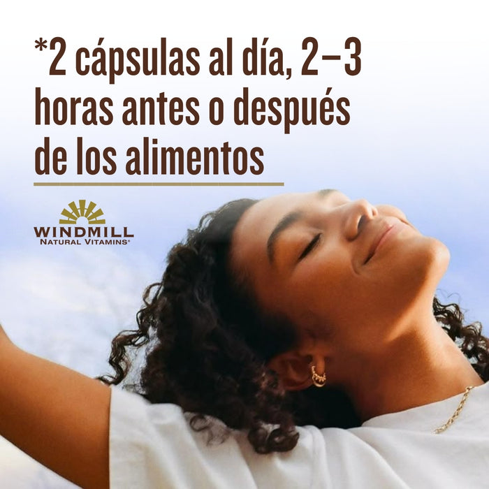 Carbón Activado 520 mg (100 caps), Windmill