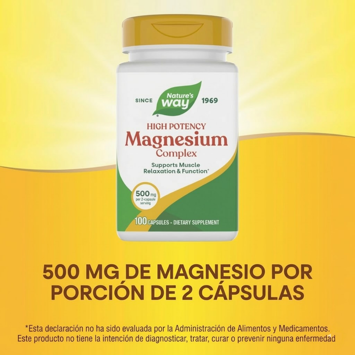 Complejo de Magnesio 500 mg (100 caps), Nature's Way
