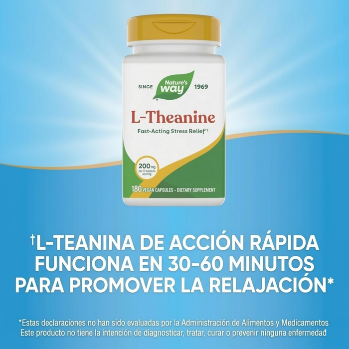 L-Teanina 200mg (60 veg caps), Nature's Way