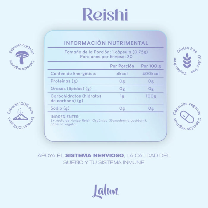 Reishi 750 mg (30 caps), Lalun