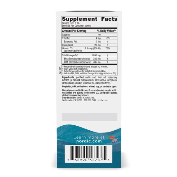 DHA para Bebés 60 ml, baby DHA (2 oz), Nordic Naturals