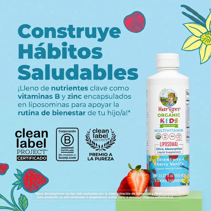 Multivitaminico Liposomal para Niños 450 ml (15.22 fl oz), Mary Ruth's