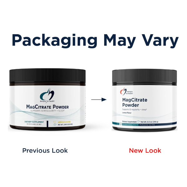 Citrato de Magnesio 300 mg, Polvo (8.5 oz 240 gr), Designs for Health