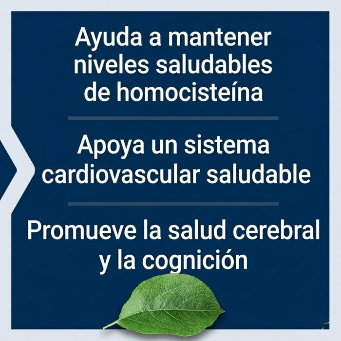 Homocisteína Balance B-Complex. B2,B6, B12 y Folato Activo (60 veg caps), Life Extension