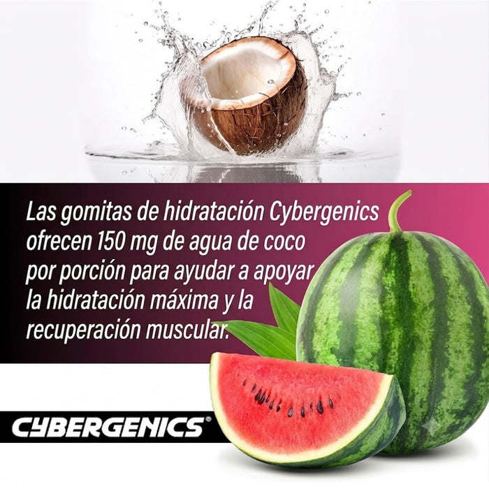 Electrolitos Sabor Sandía Cybergenics® (60 gomitas), Windmill