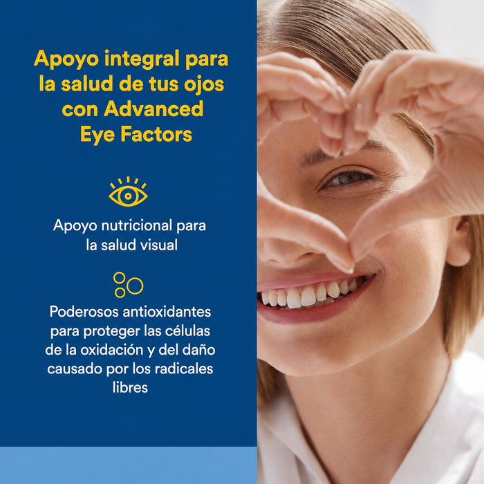 Advanced Eye Factors® w/ 7.5 mg Luteina, Apoyo Vista (60 caps), Natural Factors