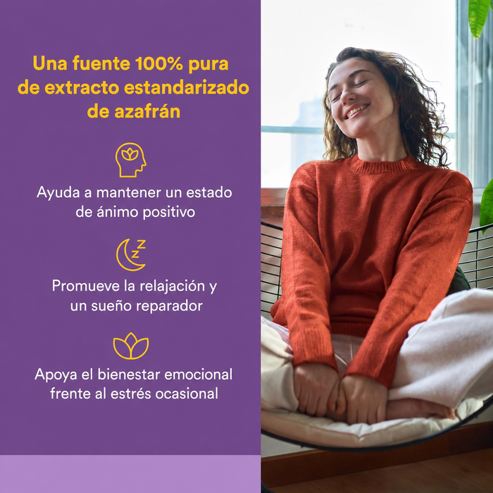 Stress-Relax® Affron® Extracto de Azafrán 28 mg (30 vcap), Natural Factors