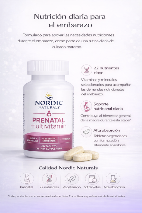 Multivitamínico Prenatal (60 tabs), Nordic Naturals