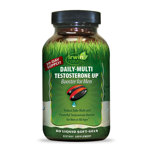 Multivitamínico Diario Testosterone UP Refuerzo para Hombres (60 softgels), Irwin Naturals