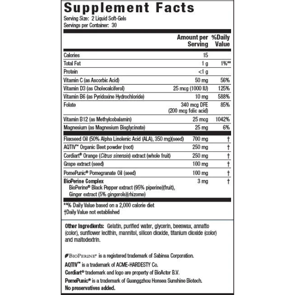 CC Remolacha para Cardio, Apoyo al Corazon (60 softgels), Irwin Naturals