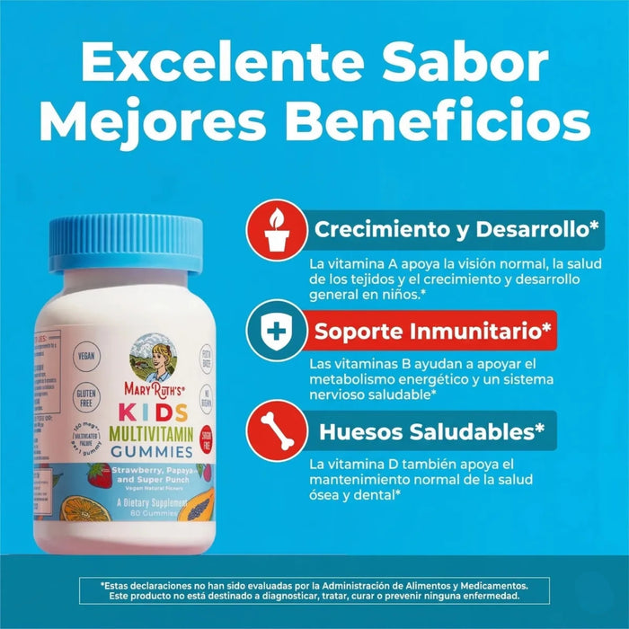 Multivitaminico para Niños (60 gomitas), Mary Ruth´s