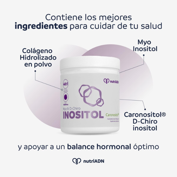 Myo & D-Chiro Inositol sabor Mora Azul(40:1)(300 g), NutriADN