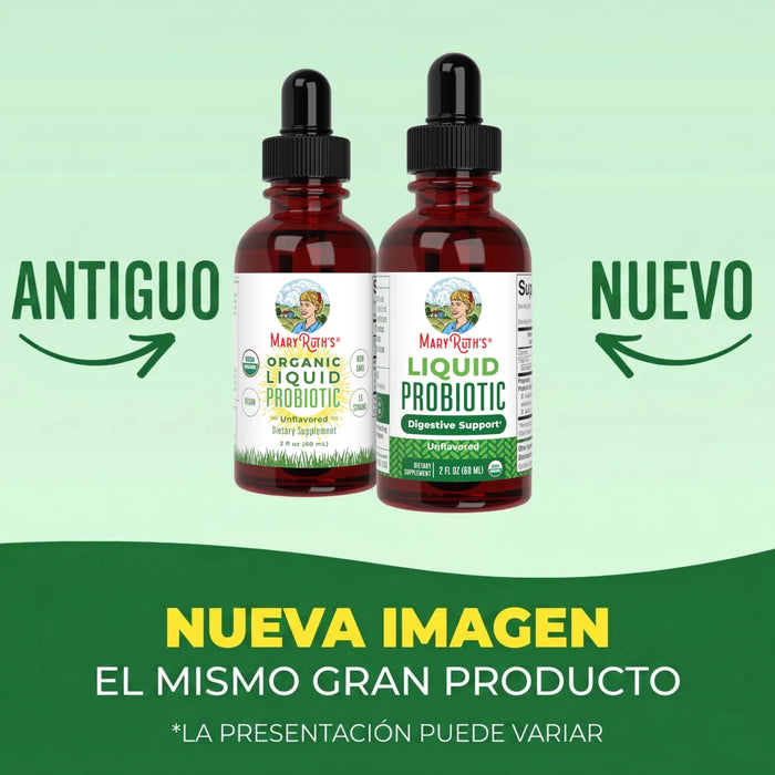 Probiótico Orgánico Líquido para la Salud Intestinal (60 ml / 2 fl oz) | Mary Ruth's
