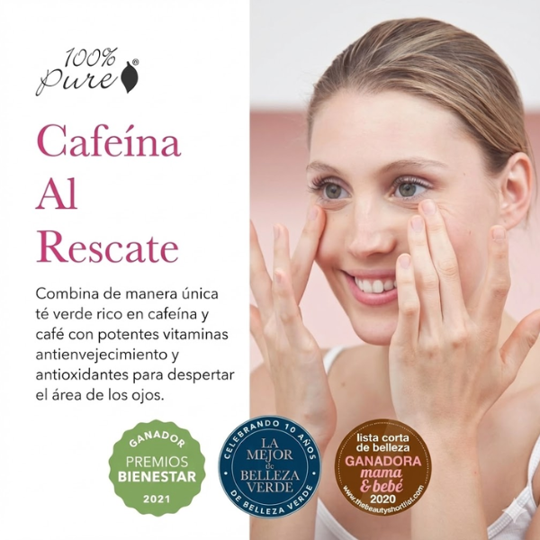 Crema Iluminadora para Contorno de Ojos de Café (1 fl oz 30 ml), 100% Pure