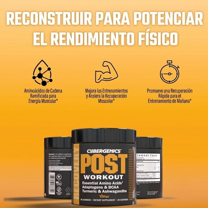 Post Entreno Sabor Cítrico Cybergenics® (60 gomitas), Windmill
