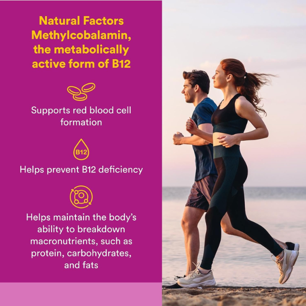 B12 Metilcobalamina 10,000 mcg Masticable (30 tabs), Natural Factors