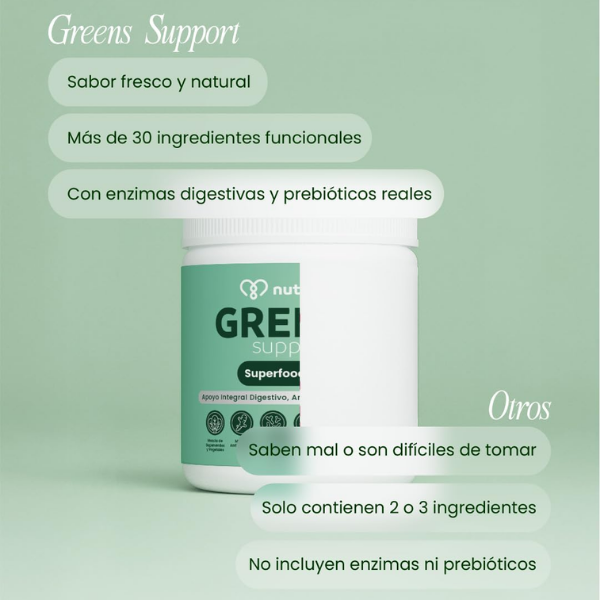 Apoyo Digestivo Greens Support (30 porciones), NutriADN
