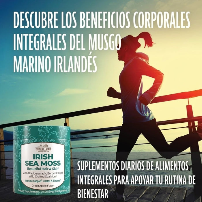 Musgo Marino Irlandés Sabor Manzana Verde Country Farms® (60 gomitas), Windmill