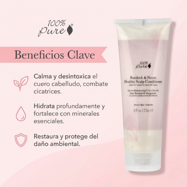 Acondicionador para Cuero Cabelludo Sensible (8 fl oz 236 ml), 100% Pure