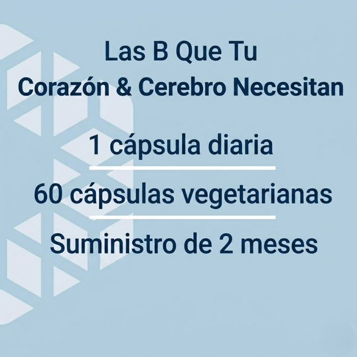 Homocisteína Balance B-Complex. B2,B6, B12 y Folato Activo (60 veg caps), Life Extension