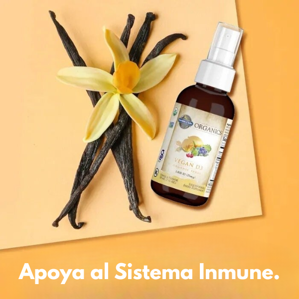 CC Vitamina D3 Orgánica 25 mcg Sabor Vainilla, Spray (2 oz 58 ml), Garden of Life