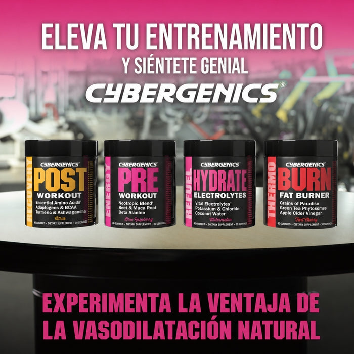 Electrolitos Sabor Sandía Cybergenics® (60 gomitas), Windmill