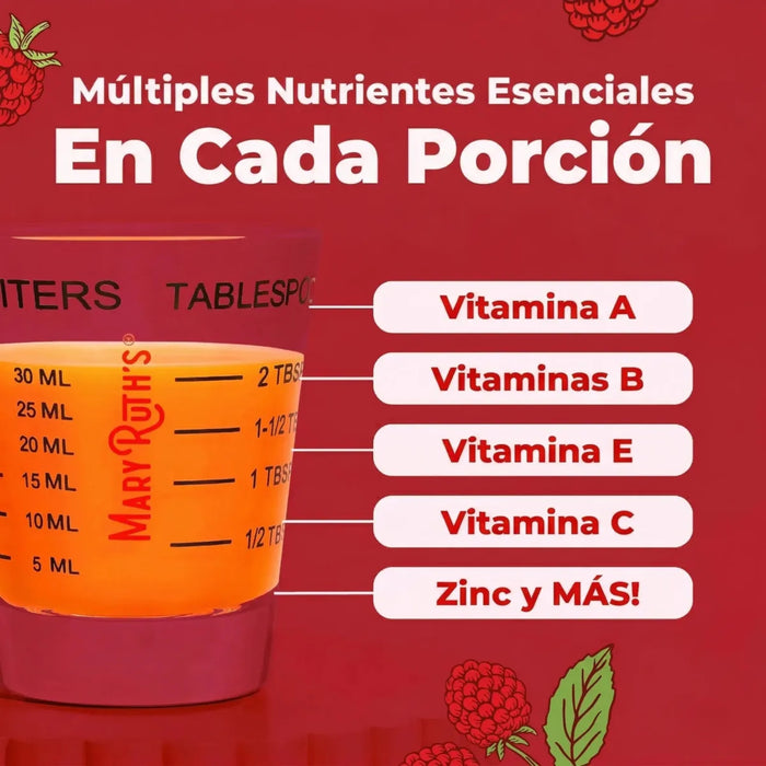Multivitaminico Matutino Sabor Frambuesa, Liquido 450 ml (15.22 fl oz), Mary Ruth's