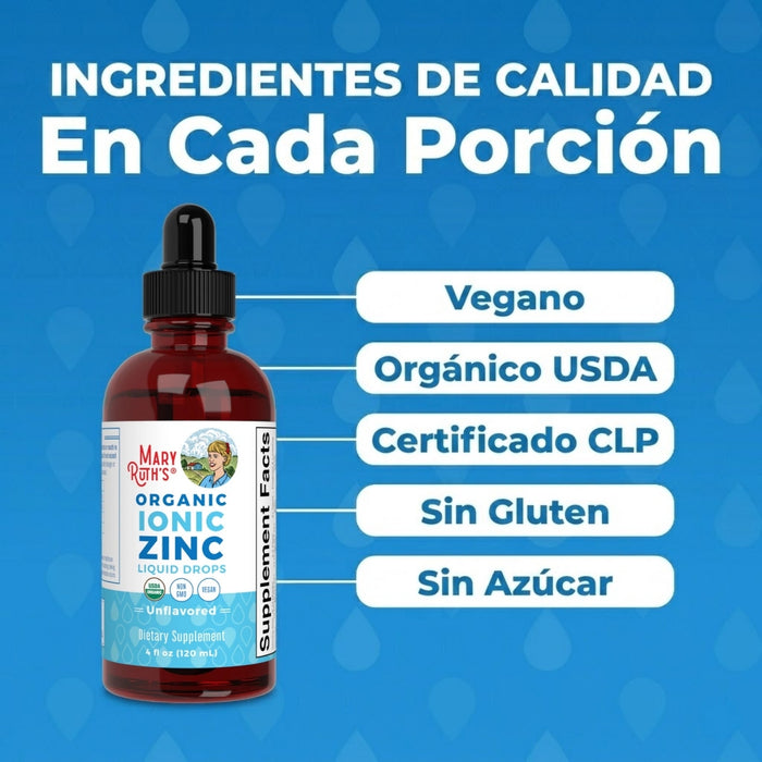 Zinc Ionico, Liquido 120 ml (4 fl oz), Mary Ruth's