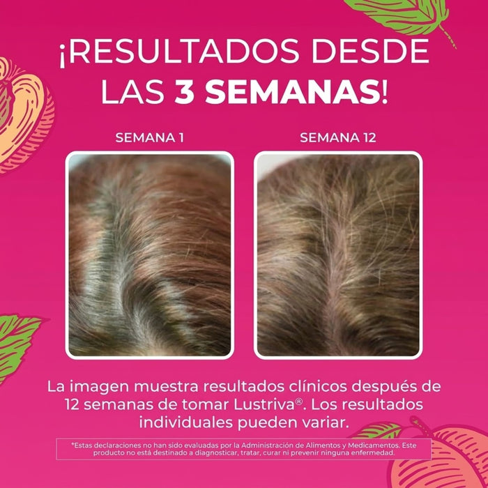 Multivitaminico + Lustriva Crecimiento del Cabello para Mujer Sabor Durazno, Liposomal 450 ml (15 fl oz), Mary Ruth's