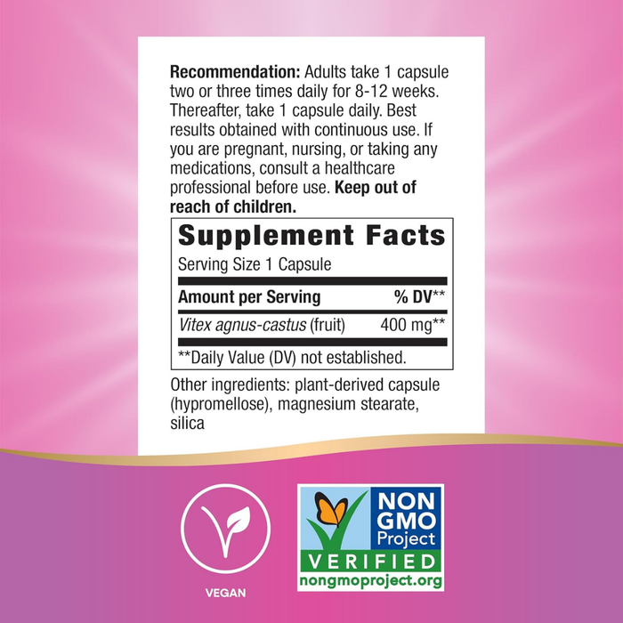 Vitex 400 mg (320 cápsulas vegetales) | Nature's Way