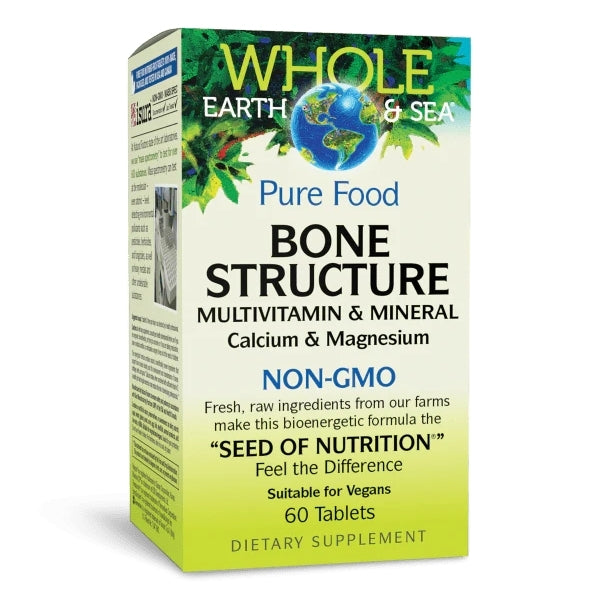 Multivitamínico y Mineral para la Estructura Ósea Whole Earth & Sea® (60 tabs), Natural Factors