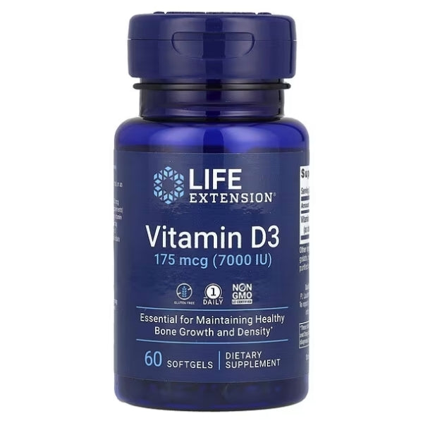Vitamina D3 175 mcg (7000 IU)(60 softgels), Life Extension